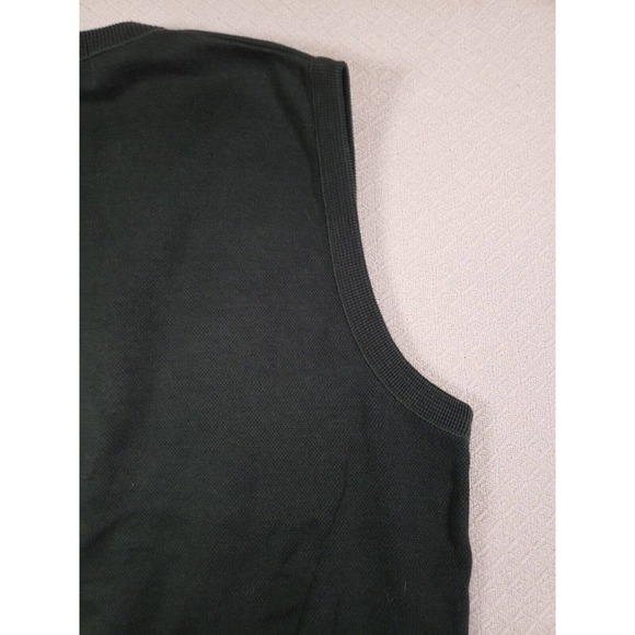 VTG‎ Cypress Links Sweater Mens XL Green Knit Sleeveless V-Neck Cotton Pullover - Picture 7 of 7